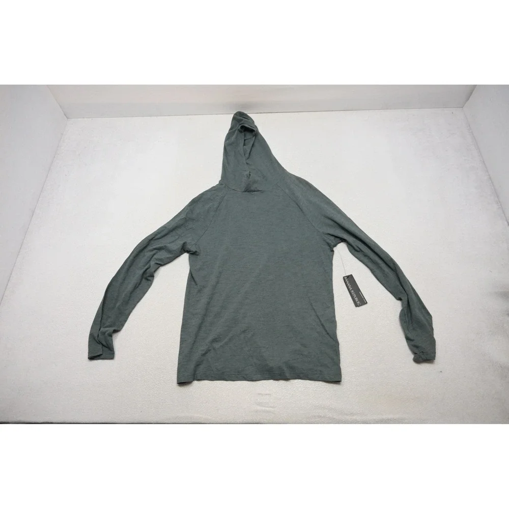 Banana Republic Hoodie Men Medium Green Vintage Tee Slub Lightweight NWT